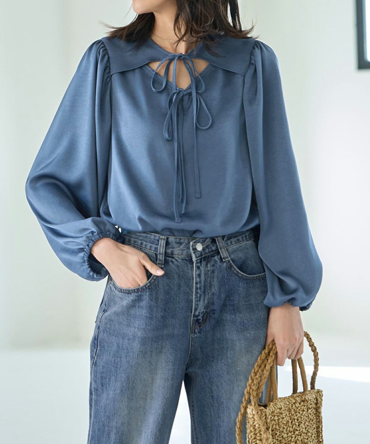 着用イメージ 168㎝　ニュアンスブルー