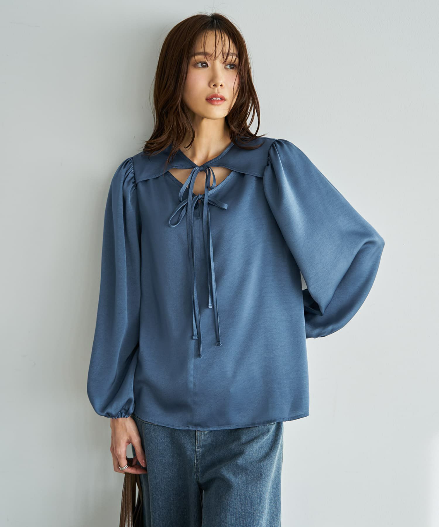 着用イメージ 168㎝　ニュアンスブルー