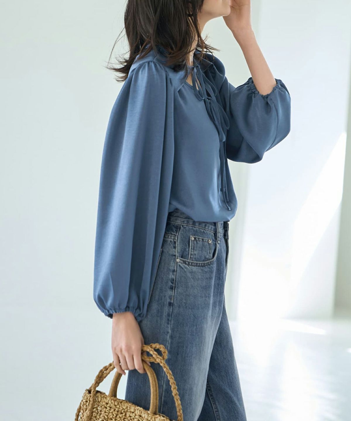 着用イメージ 168㎝　ニュアンスブルー