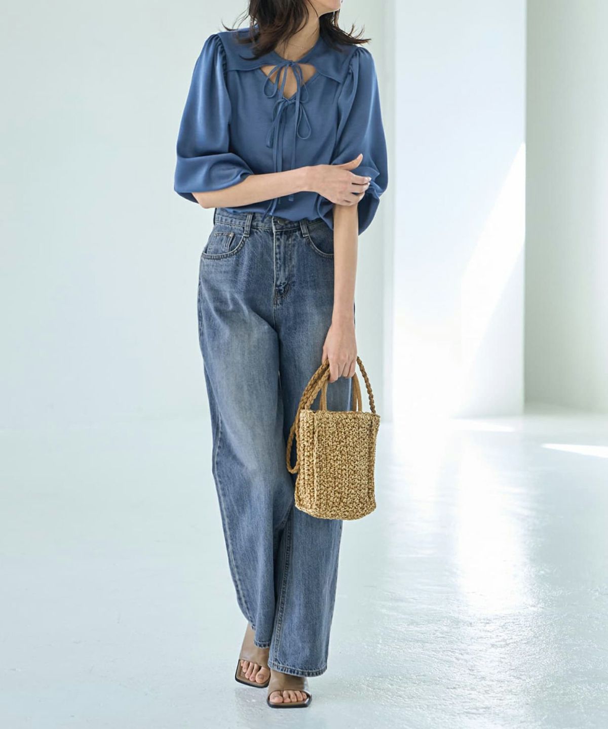 着用イメージ 168㎝　ニュアンスブルー