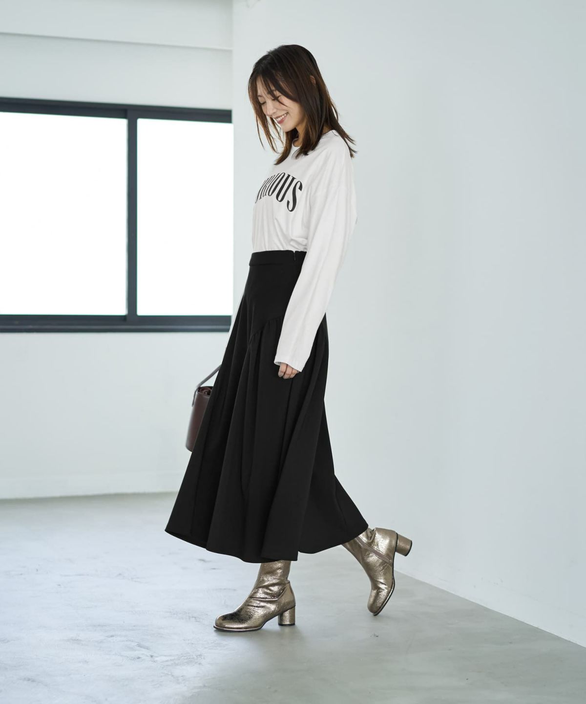 着用イメージ 166cm ホワイト