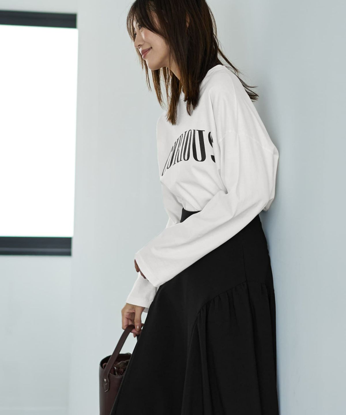 着用イメージ 166cm ホワイト