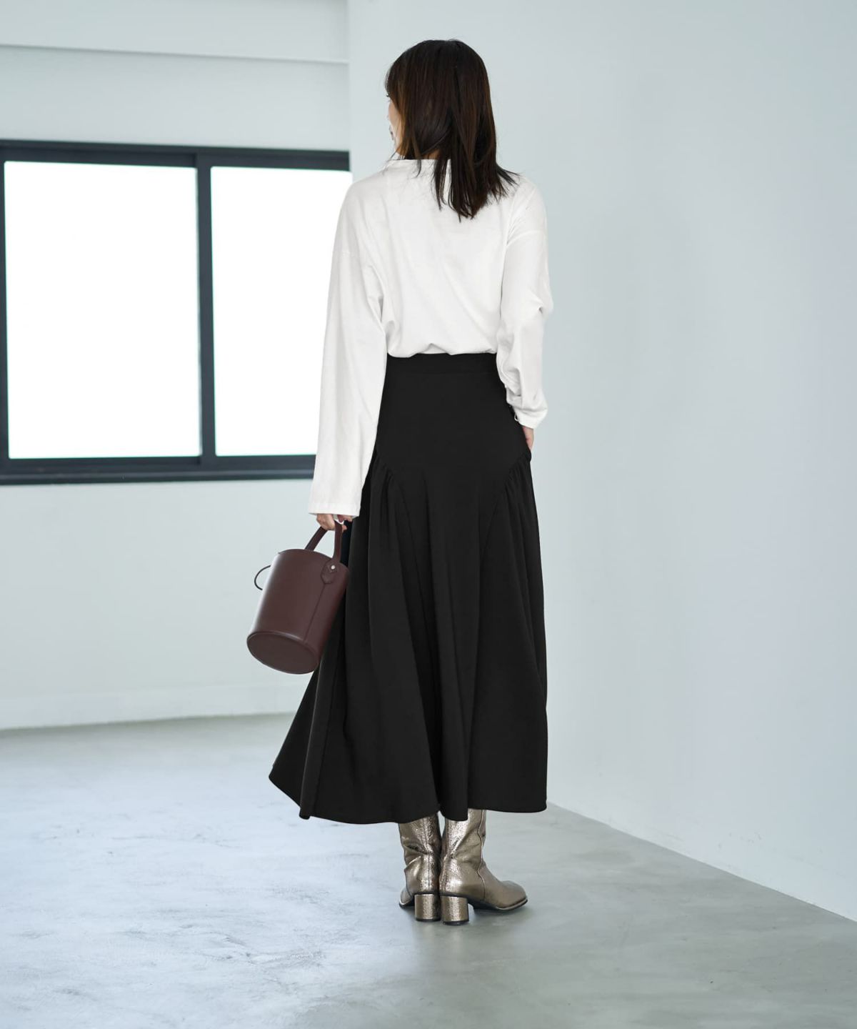 着用イメージ 166cm ホワイト