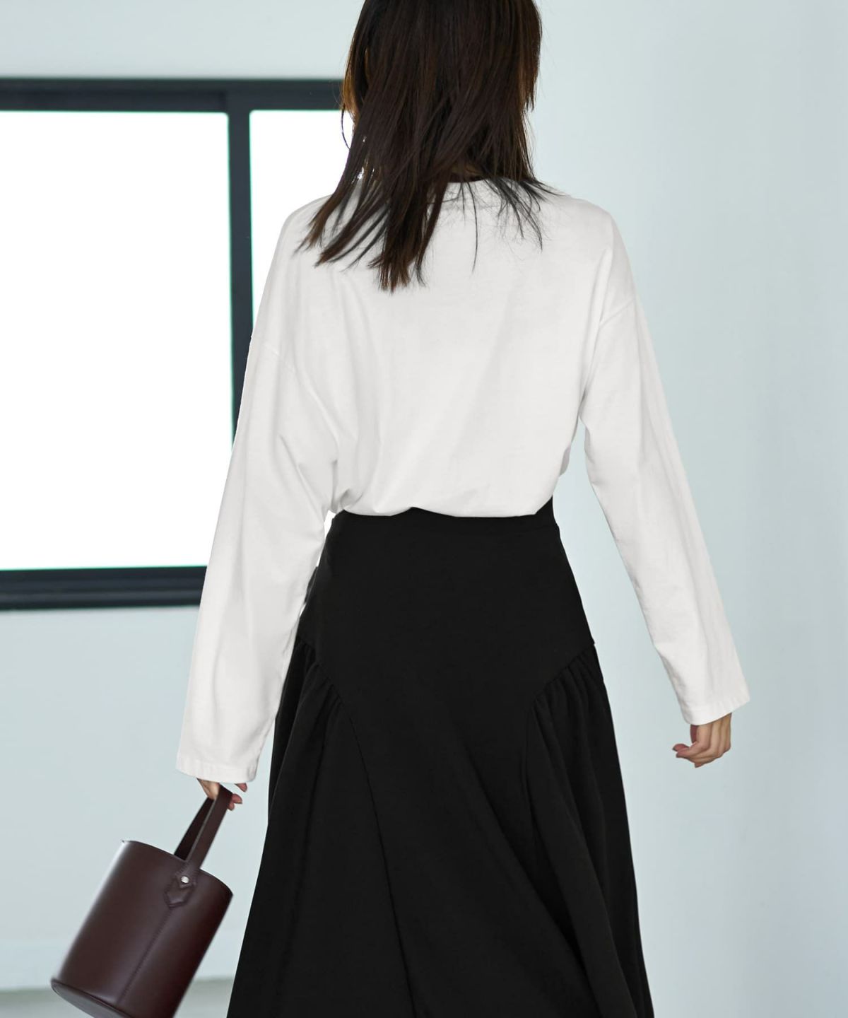 着用イメージ 166cm ホワイト