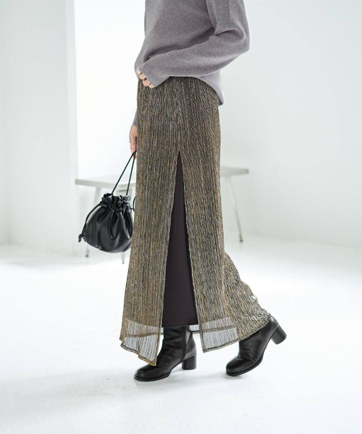 着用イメージ 166cm ノワールブラウン 02サイズ