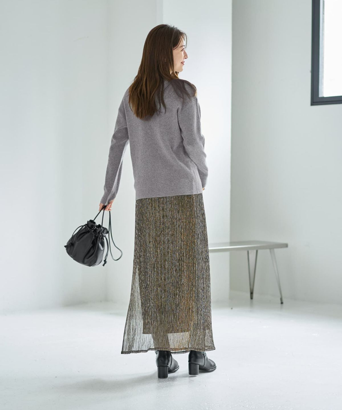 着用イメージ 166cm ノワールブラウン 02サイズ