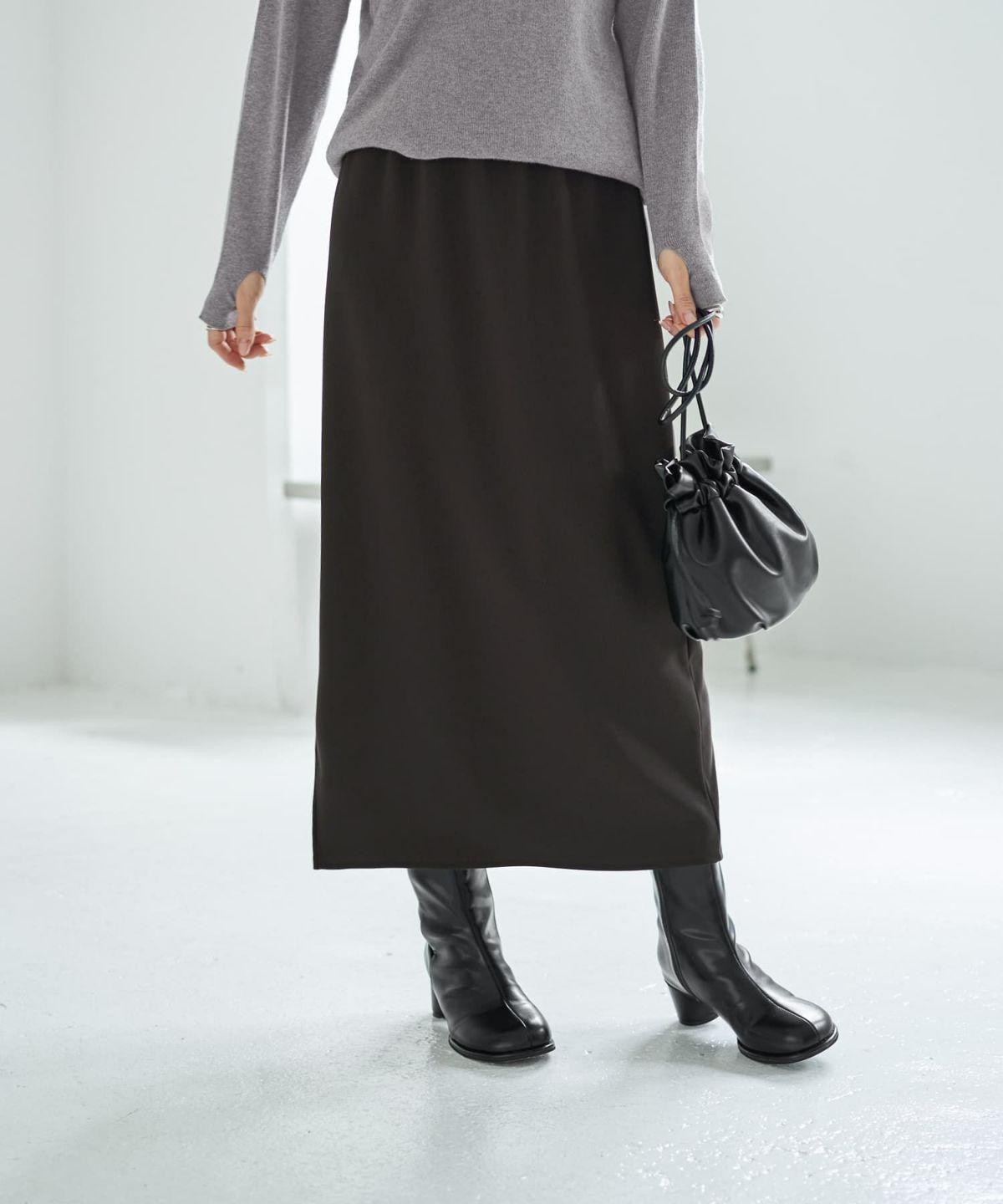 着用イメージ 166cm ノワールブラウン 02サイズ