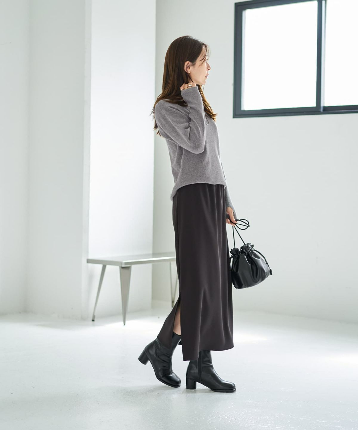 着用イメージ 166cm ノワールブラウン 02サイズ