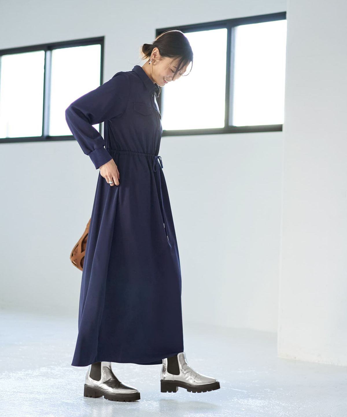 着用イメージ 166cm 02サイズ ネイビー