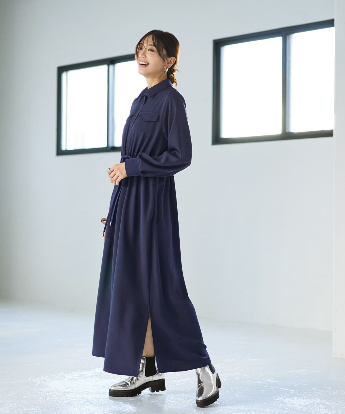 着用イメージ 166cm 02サイズ ネイビー