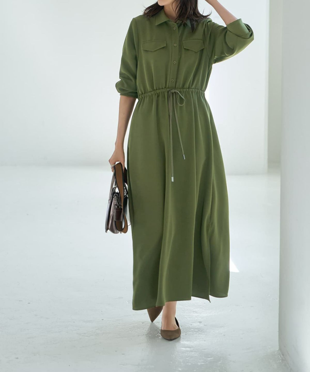 着用イメージ 168cm 02サイズ グリーンティー