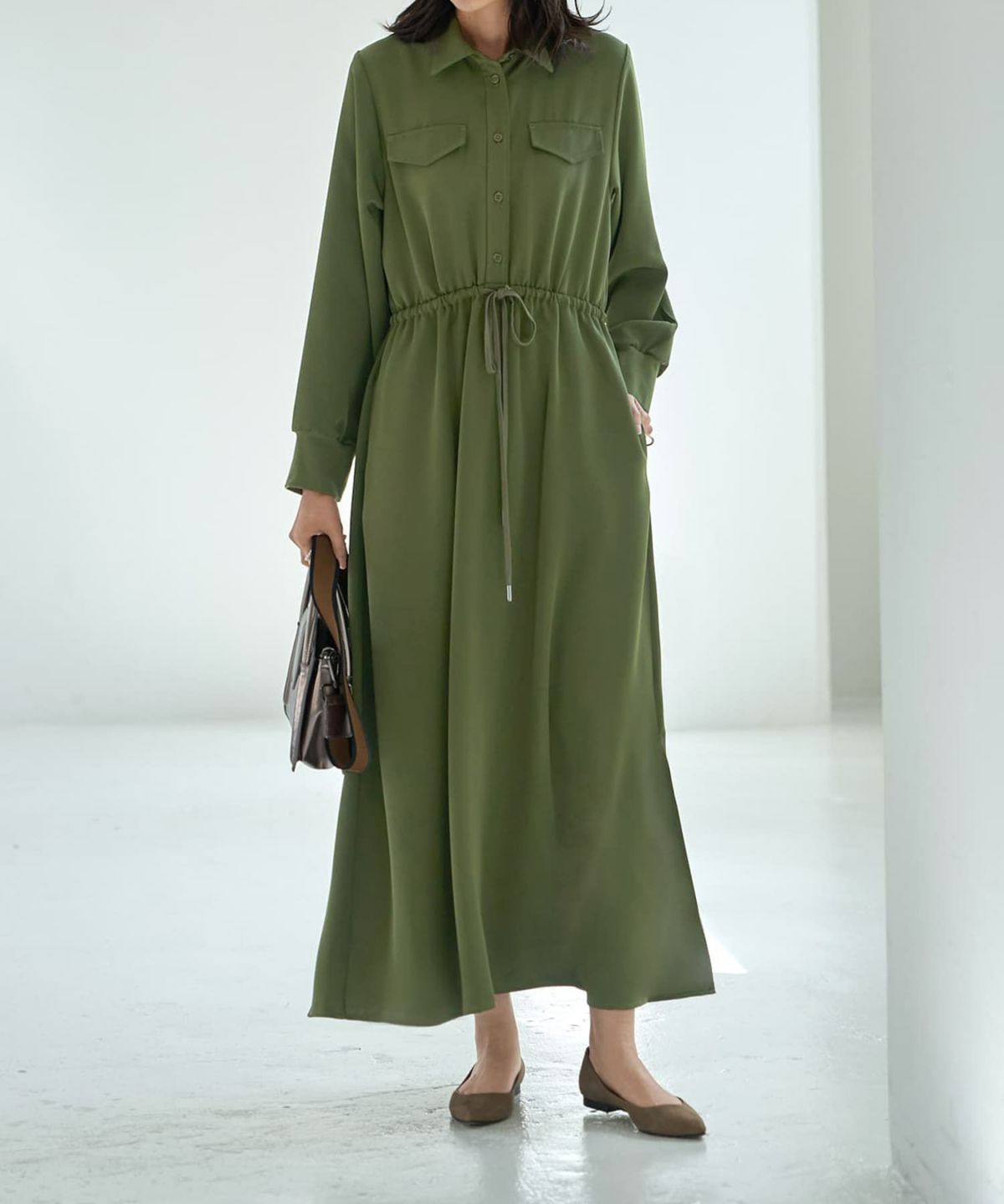 着用イメージ 168cm 02サイズ グリーンティー