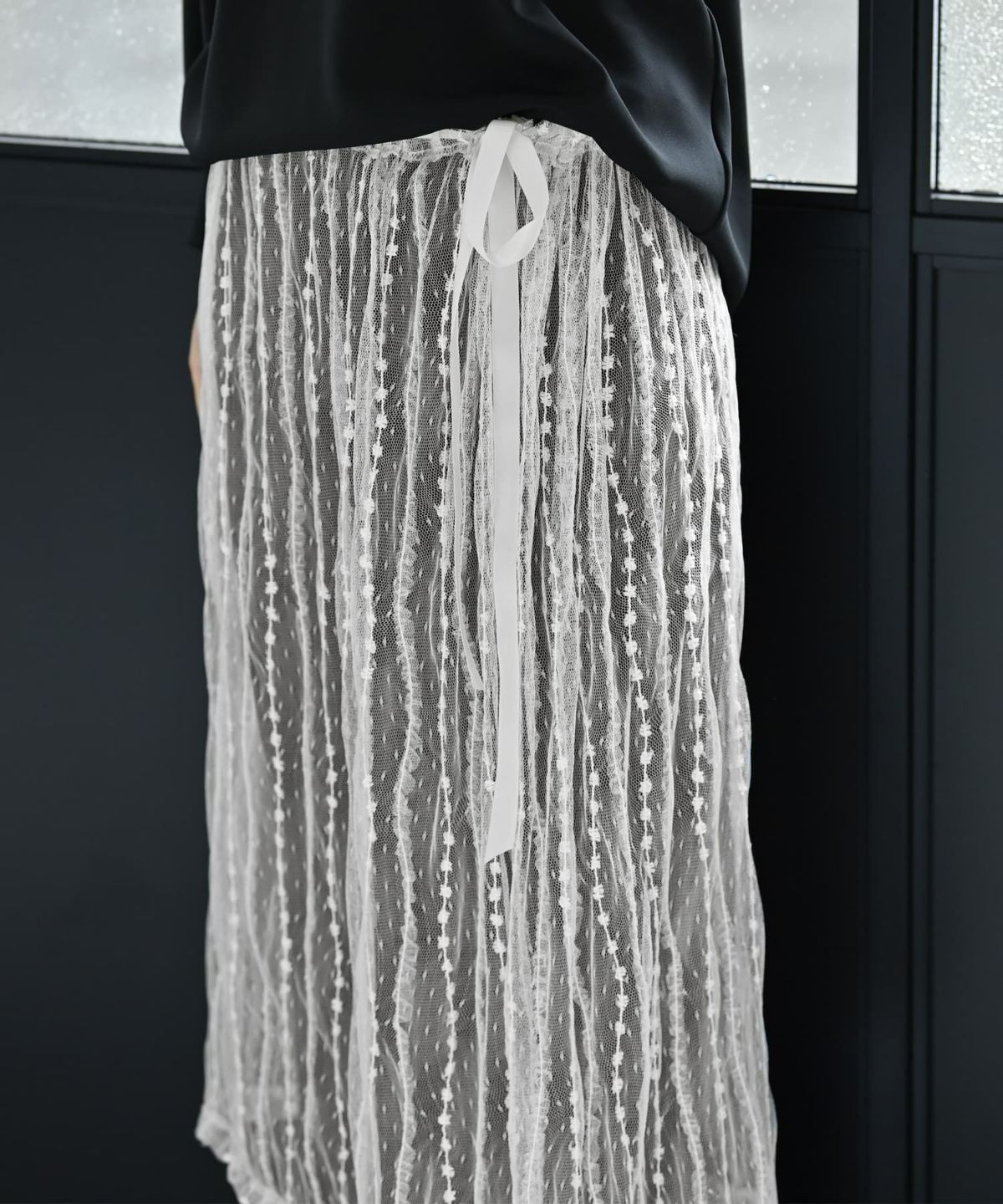 着用イメージ 170cm アイボリー