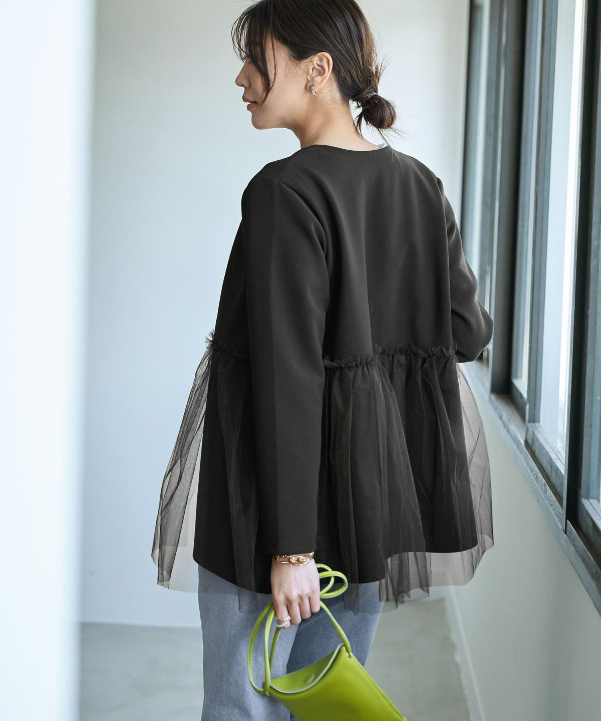 着用イメージ 166cm ブラック