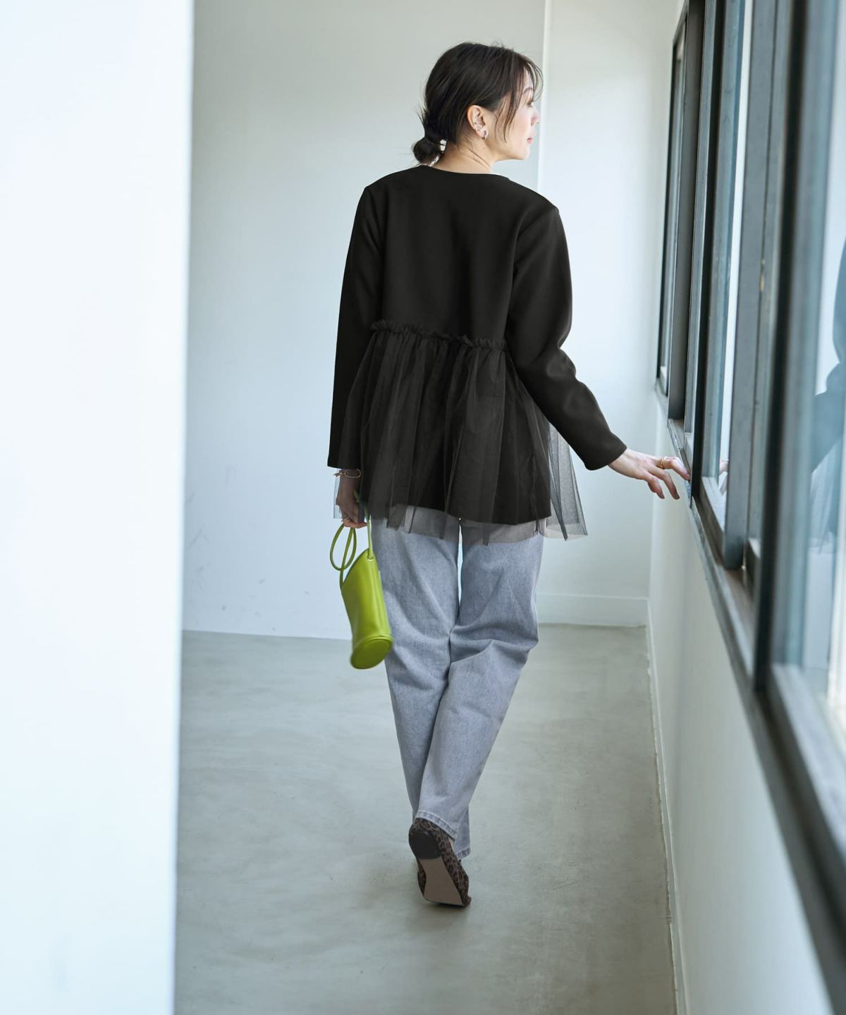 着用イメージ 166cm ブラック