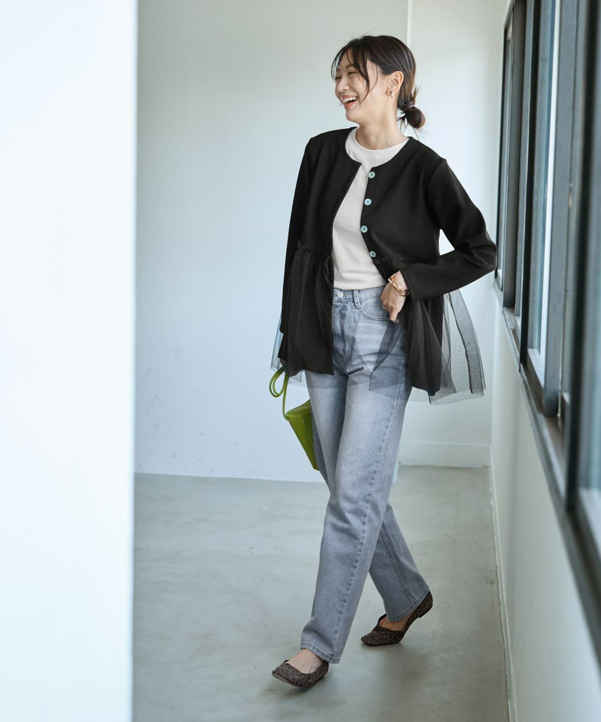 着用イメージ 166cm ブラック