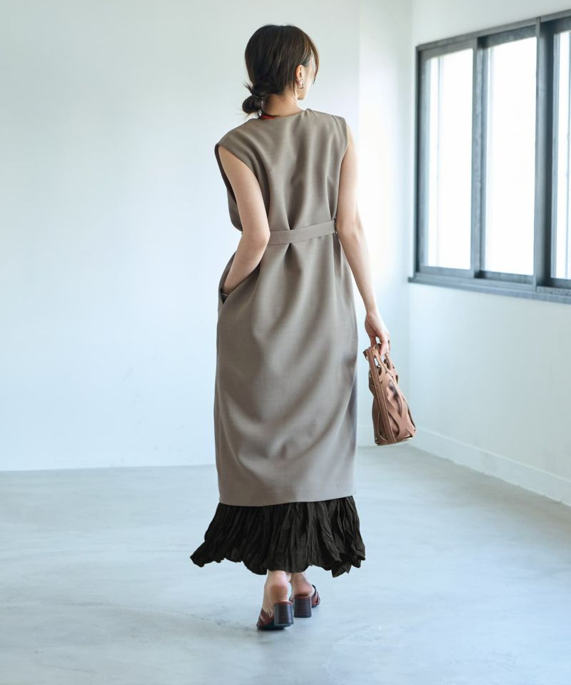 yuuさん専用　デプレ　ロングジレ LUXE】フロントカーブロングジレ | おしゃれな大人レディース