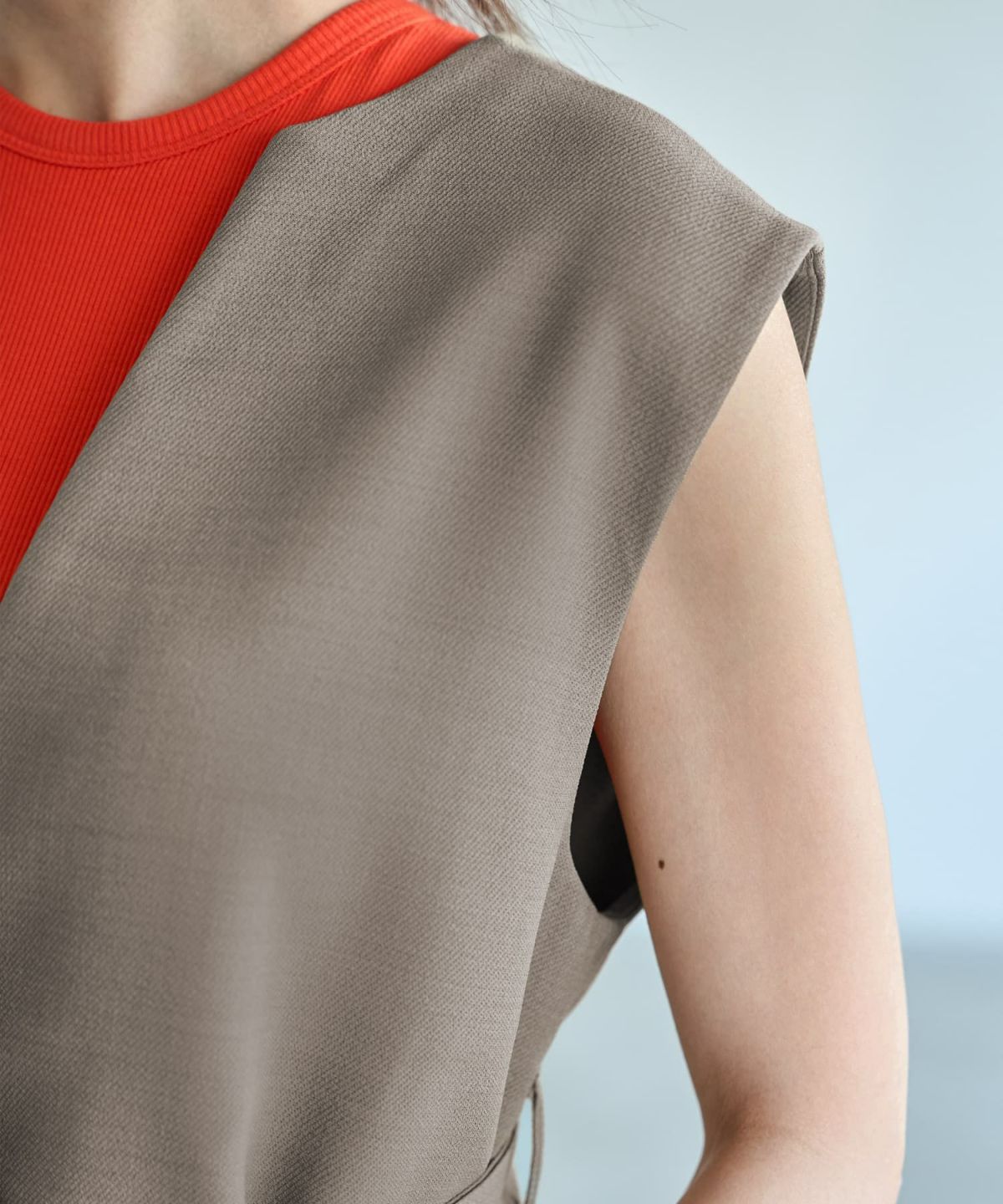 着用イメージ 166cm サンドベージュ