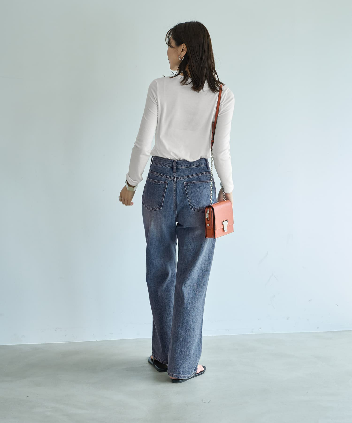 着用イメージ 166cm ホワイト