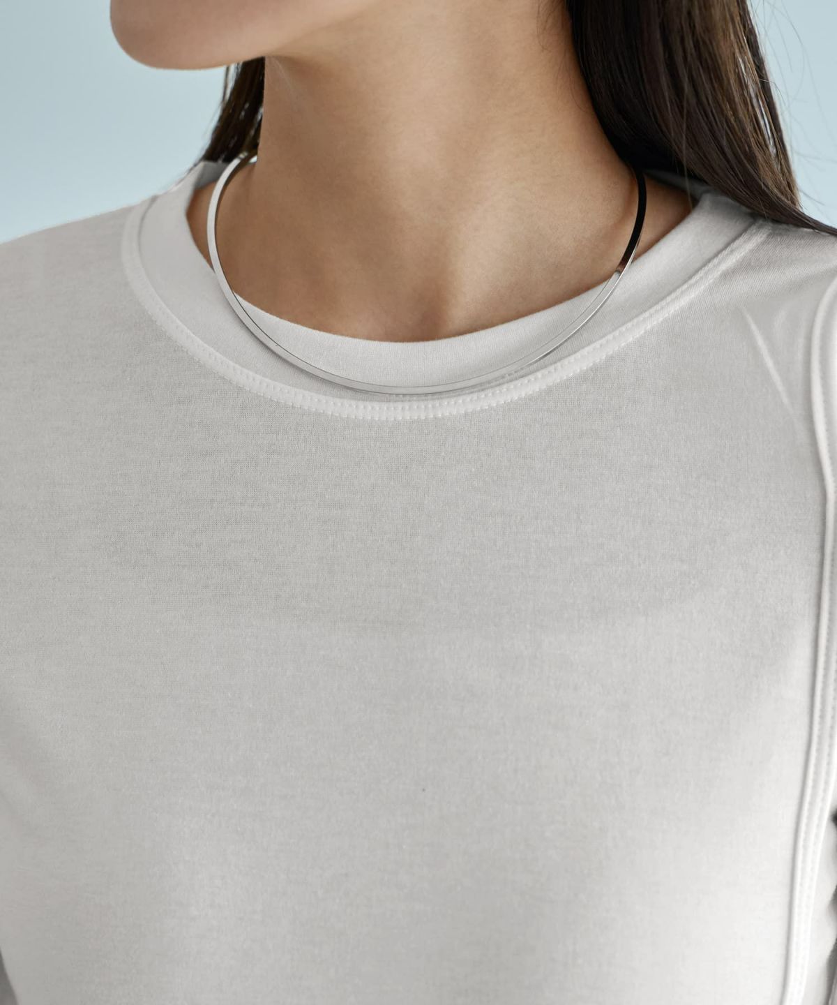 着用イメージ 166cm ホワイト