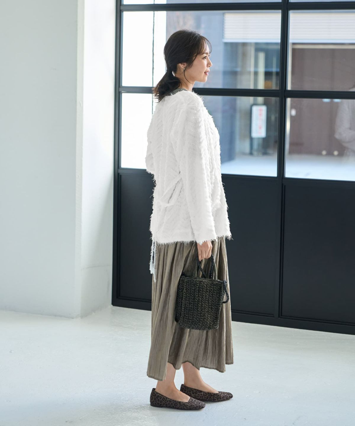 着用イメージ　168cm ホワイト