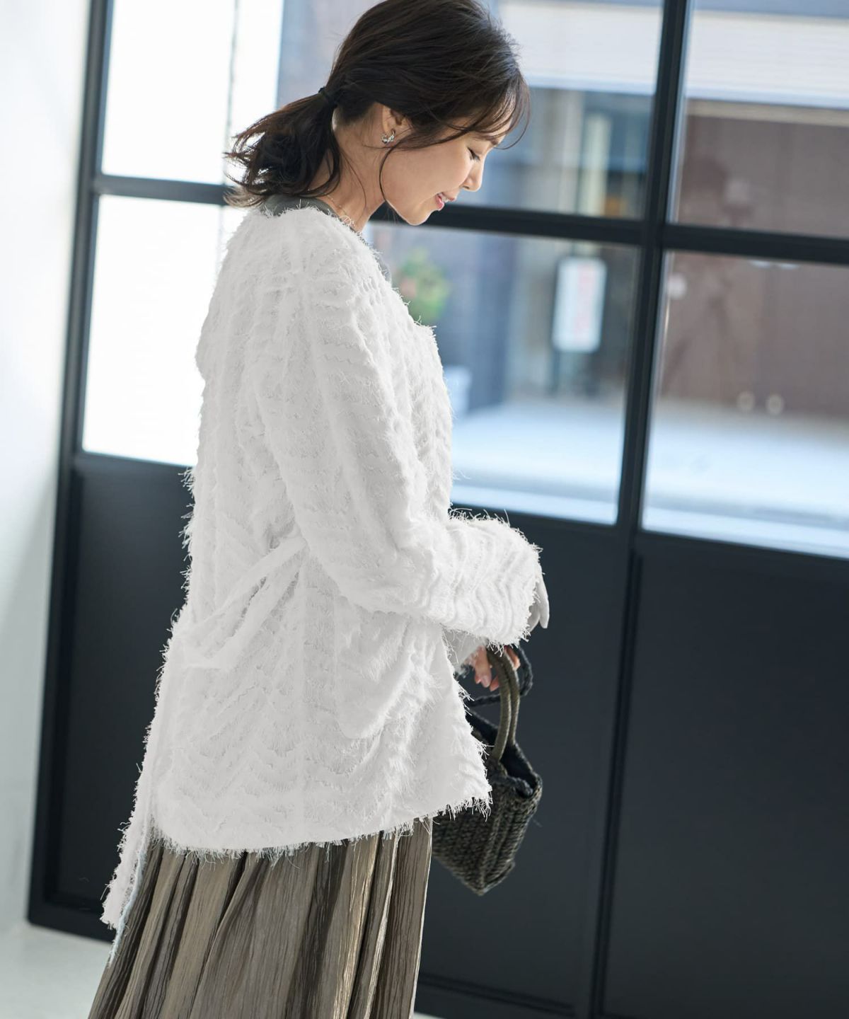 着用イメージ　168cm ホワイト