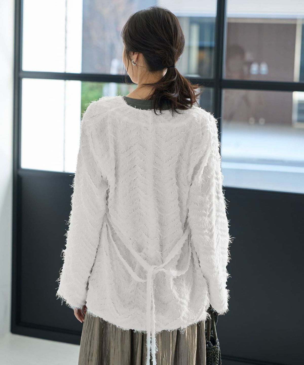 着用イメージ　168cm ホワイト