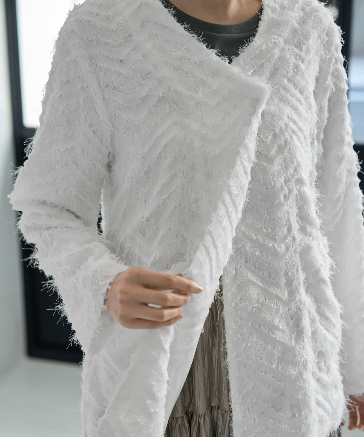 着用イメージ　168cm ホワイト