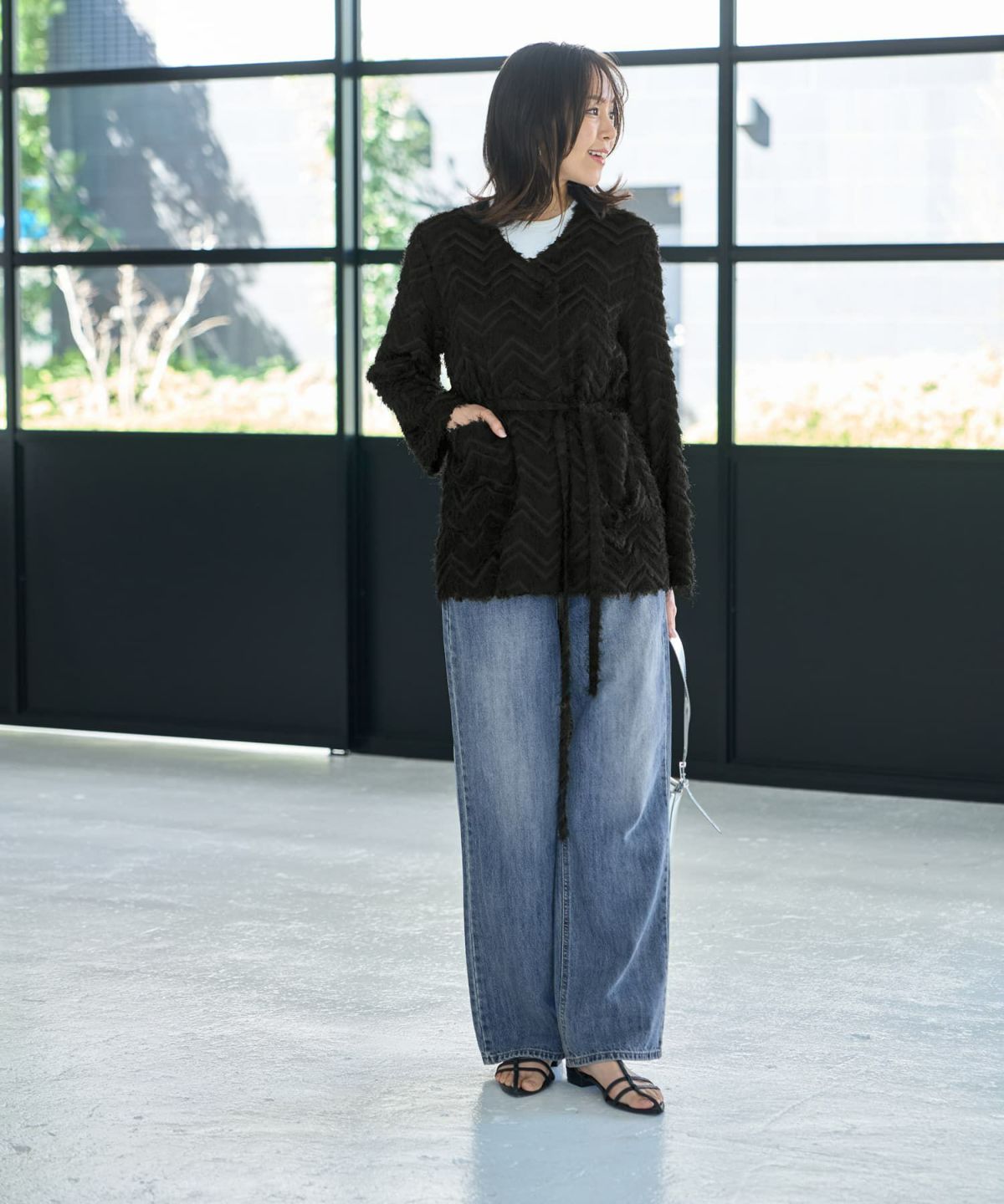 着用イメージ　168cm ブラック