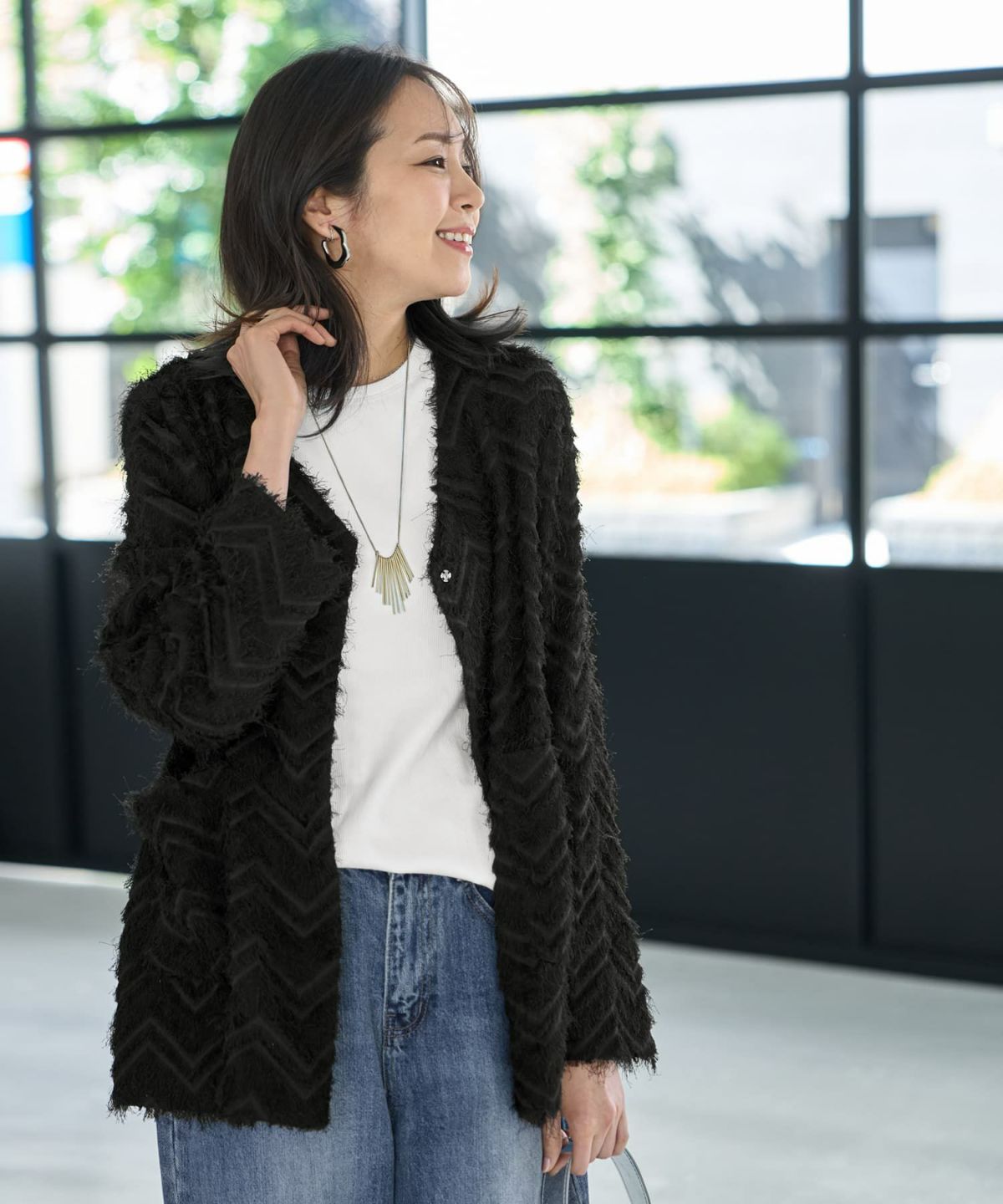 着用イメージ　168cm ブラック