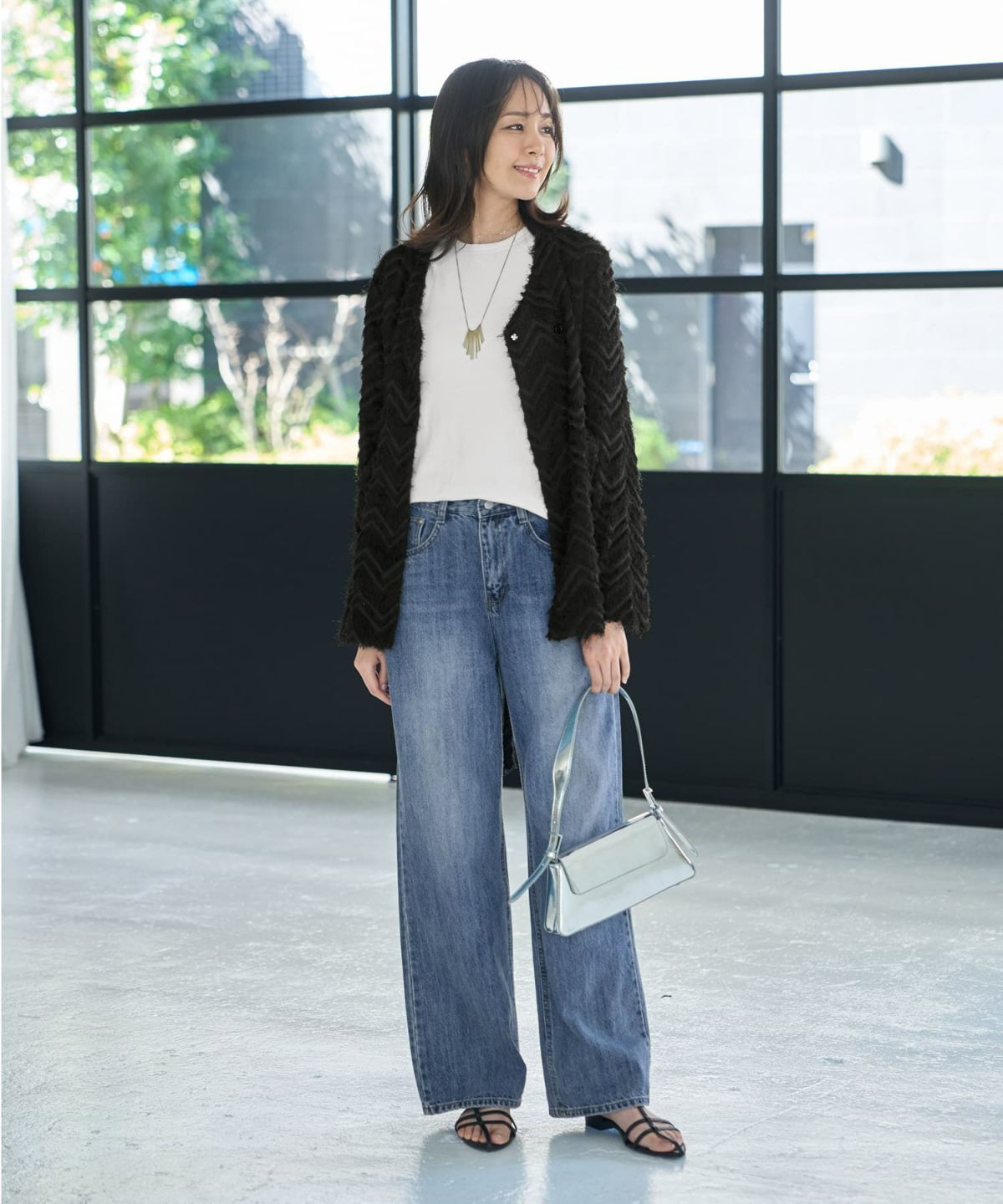 着用イメージ　168cm ブラック