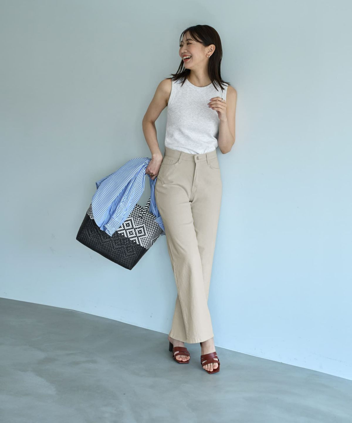 着用イメージ 166cm Sサイズ グレージュ