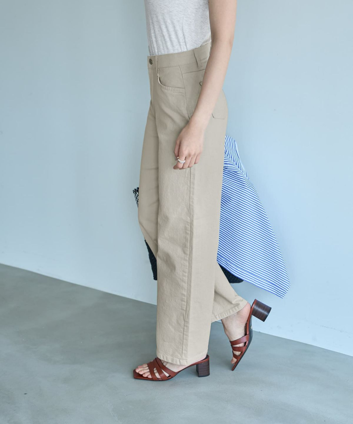 着用イメージ 166cm Sサイズ グレージュ