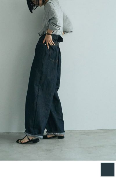 MARJOUR】TUCK DENIM | おしゃれな大人レディースファッション