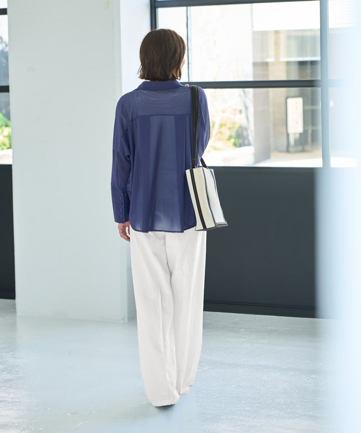 着用イメージ 167cm ネイビー