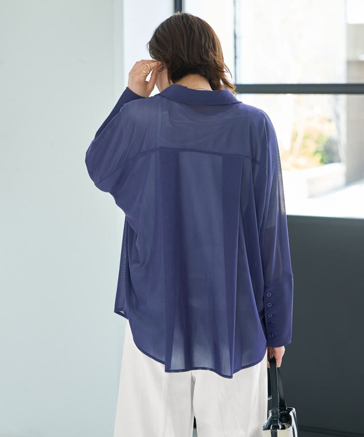 着用イメージ 167cm ネイビー