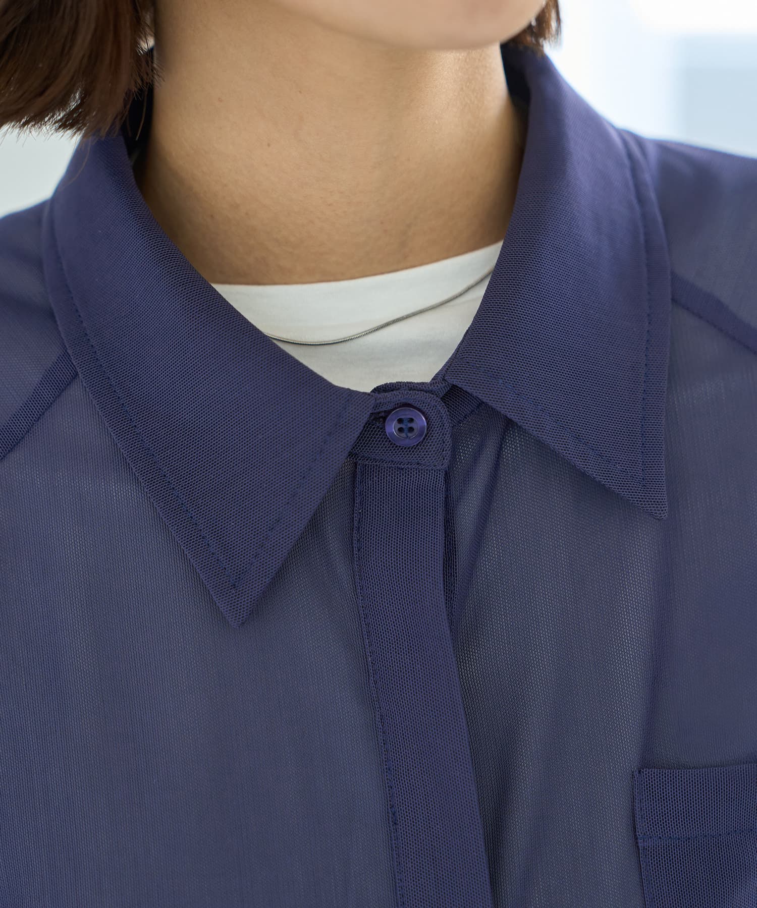 着用イメージ 167cm ネイビー