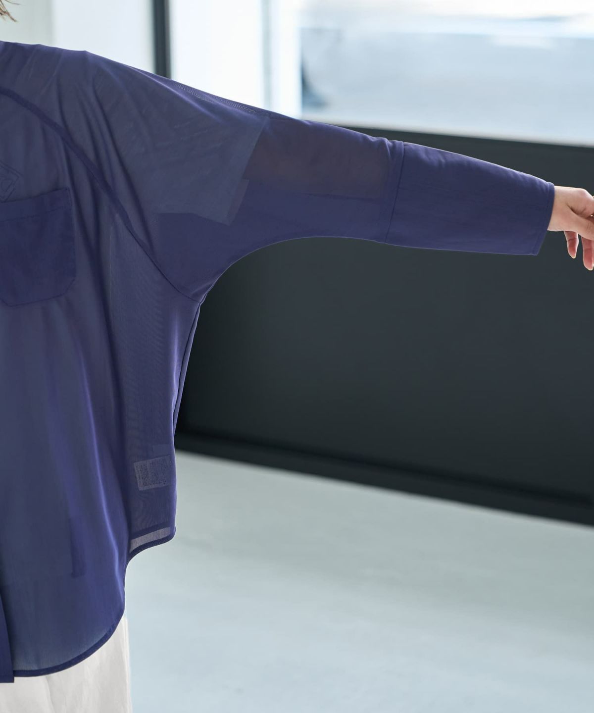 着用イメージ 167cm ネイビー