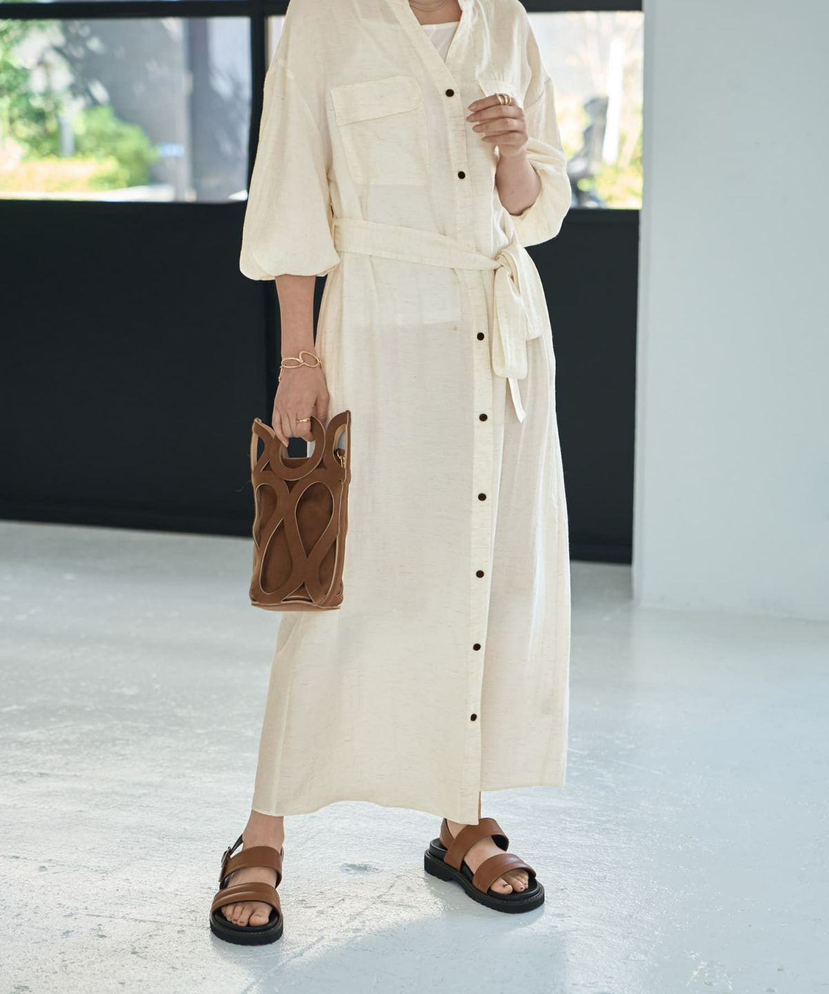 着用イメージ　167cm 02サイズ エクリュ