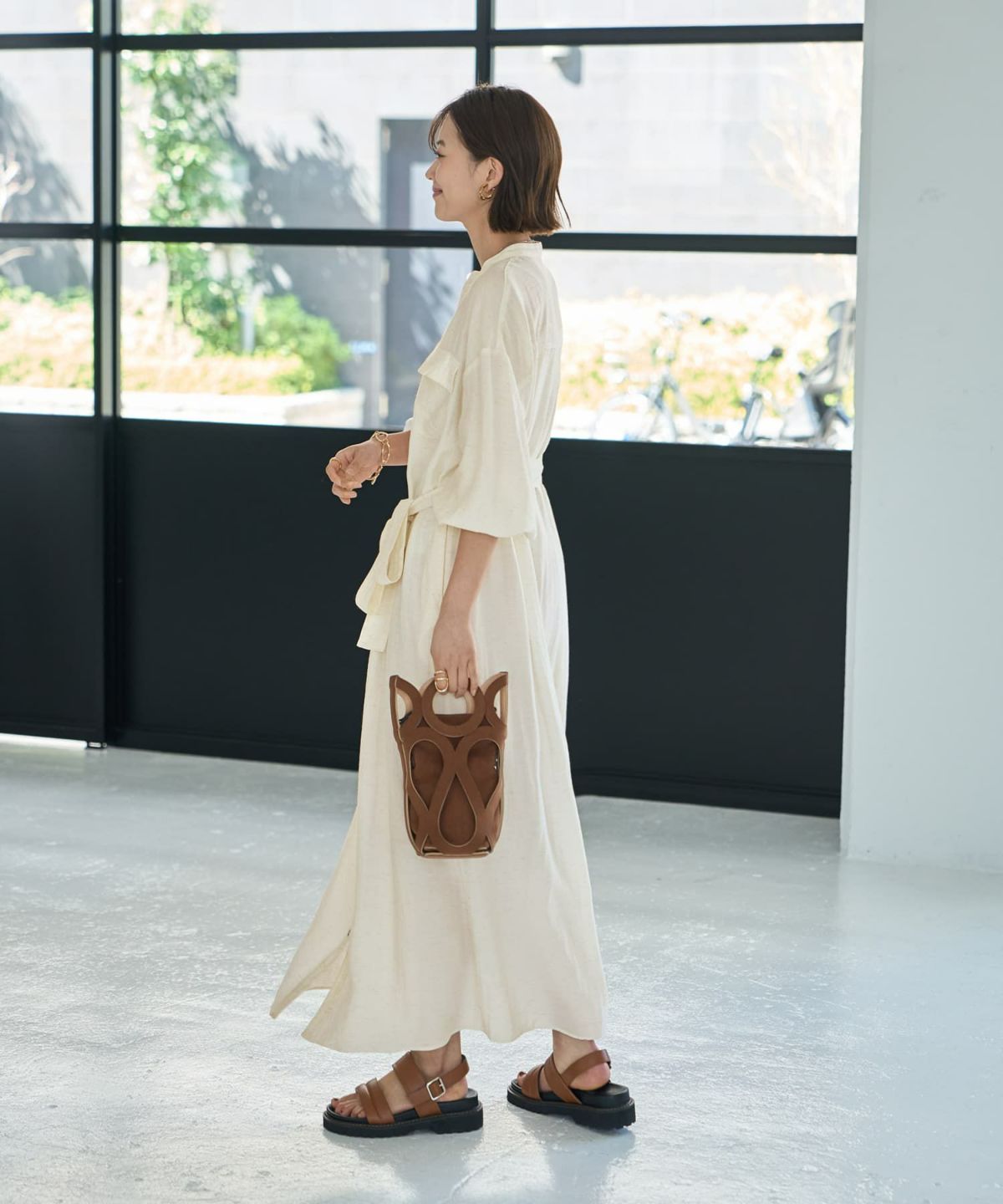 着用イメージ　167cm 02サイズ エクリュ