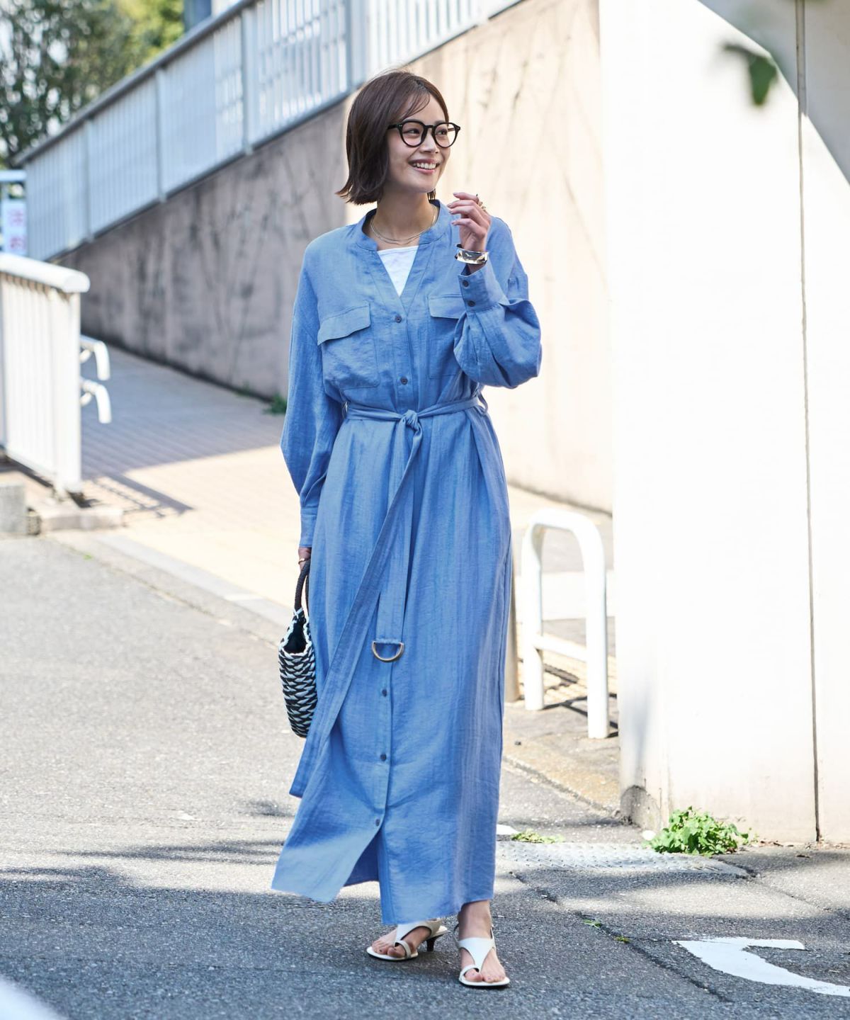 着用イメージ　167cm 02サイズ ブルー