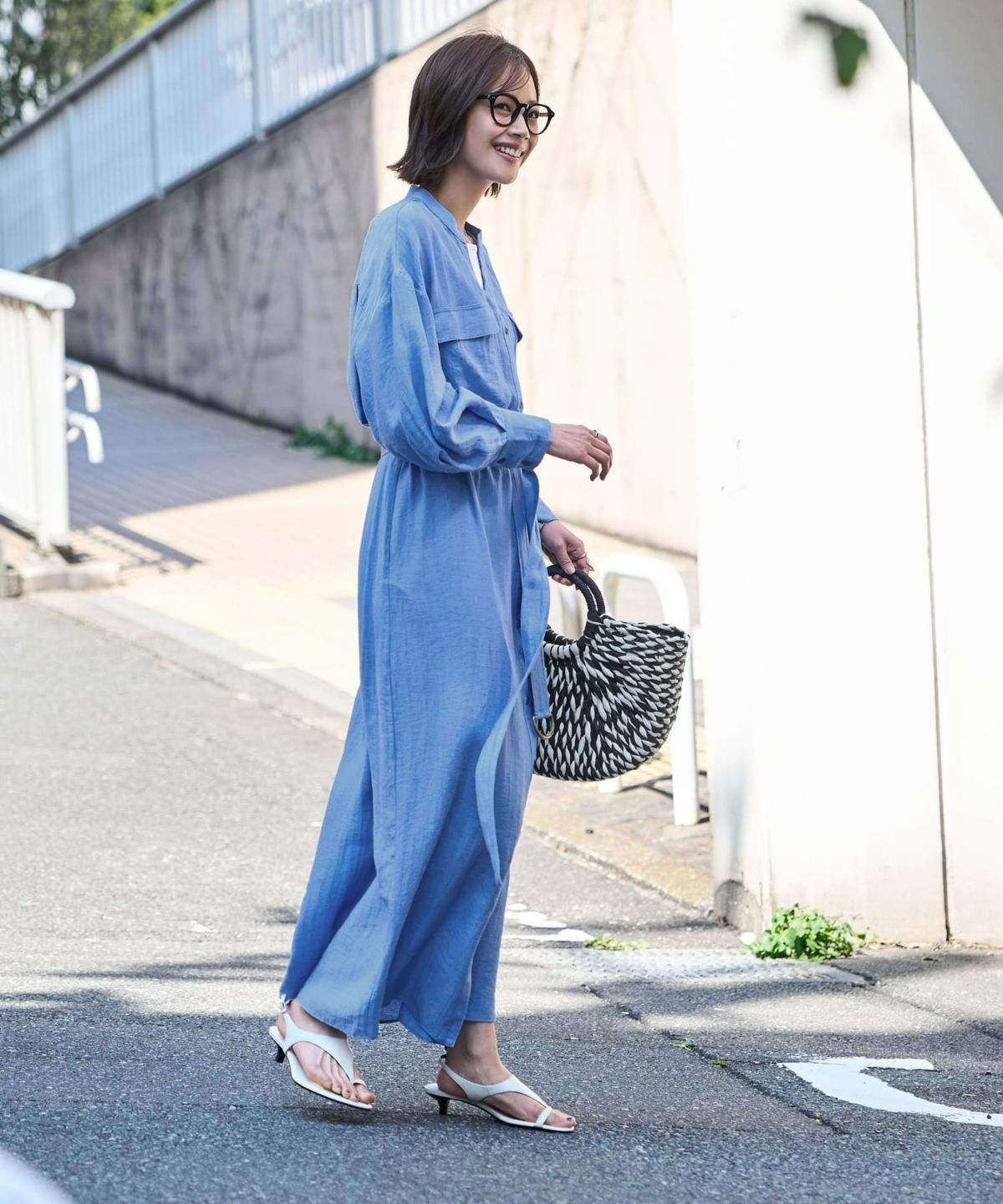 着用イメージ　167cm 02サイズ ブルー