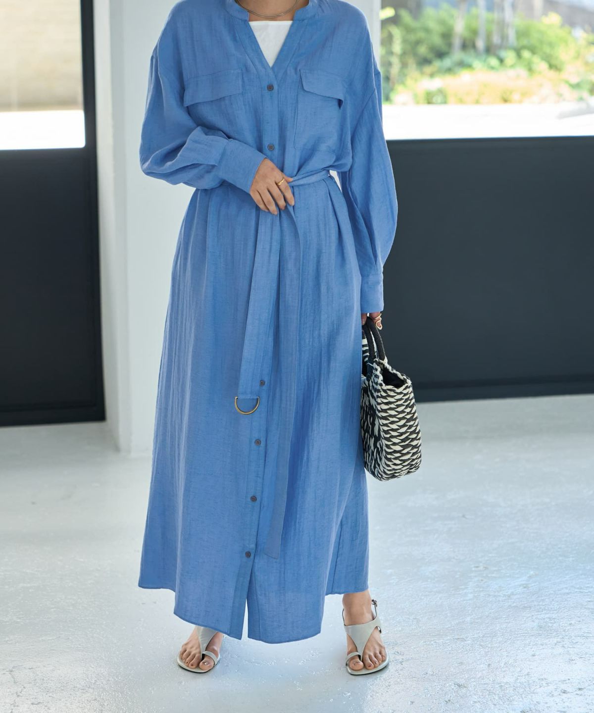 着用イメージ　167cm 02サイズ ブルー