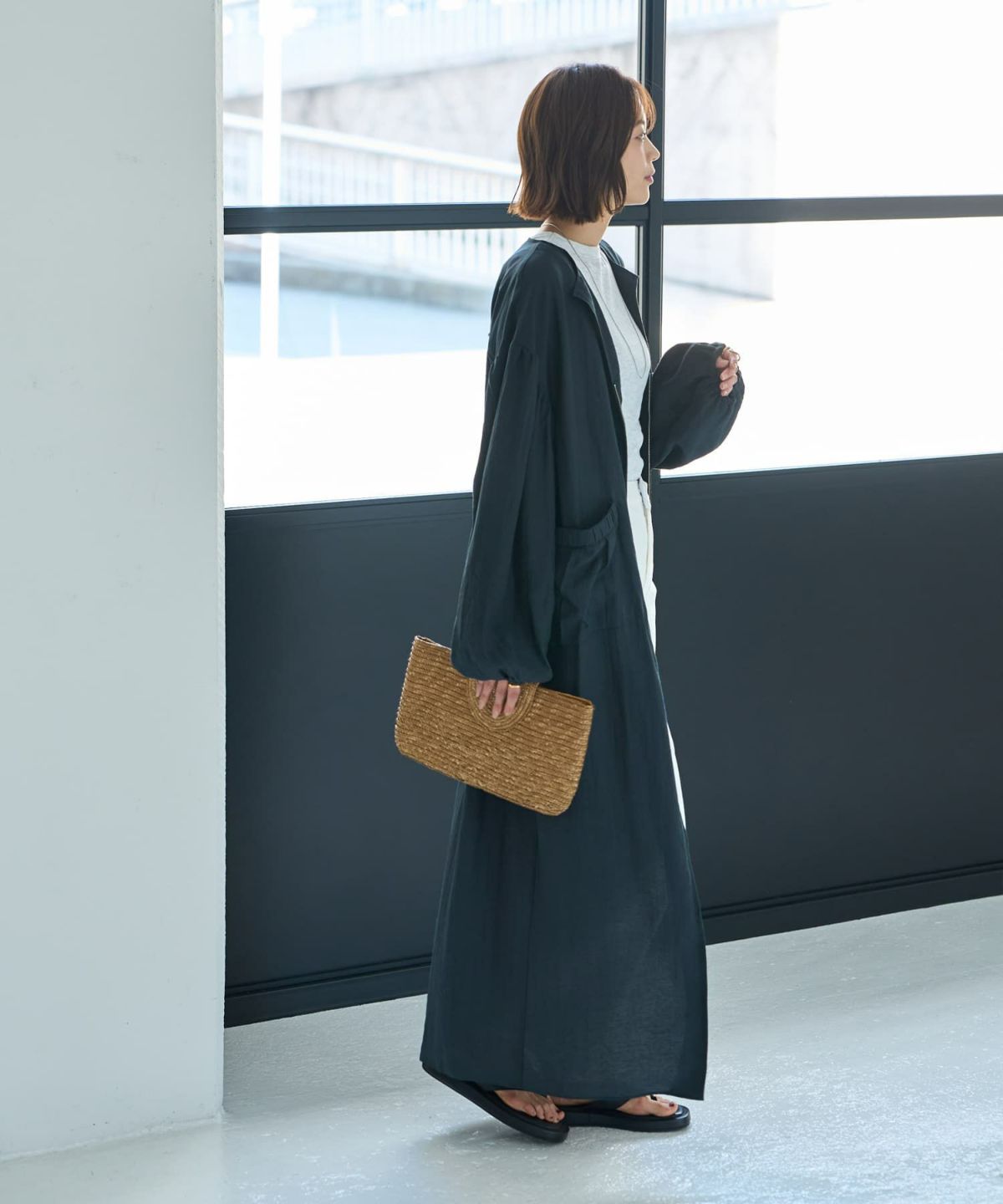 着用イメージ　167cm 02サイズ ネイビー