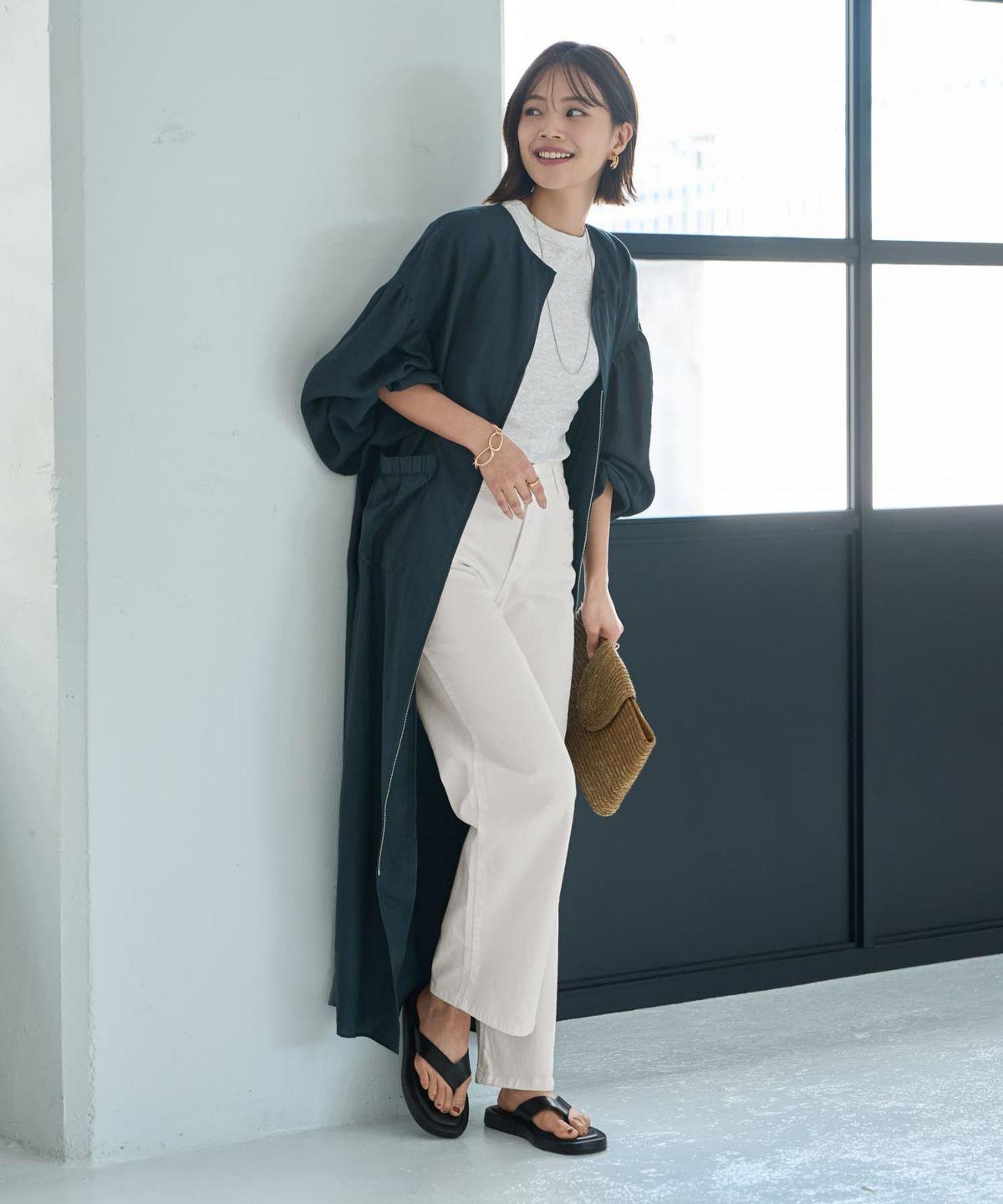 着用イメージ　167cm 02サイズ ネイビー