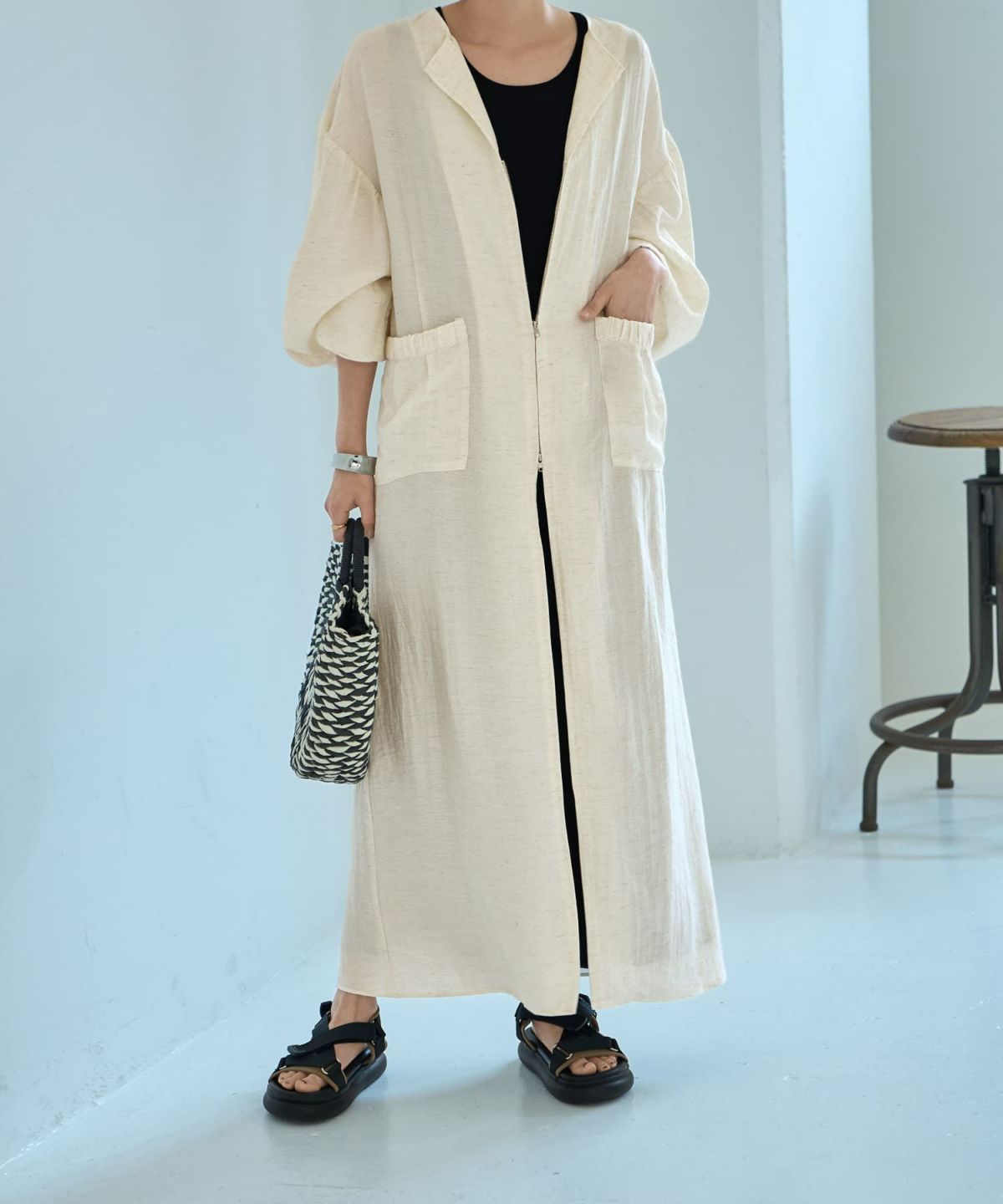 着用イメージ　167cm 02サイズ エクリュ