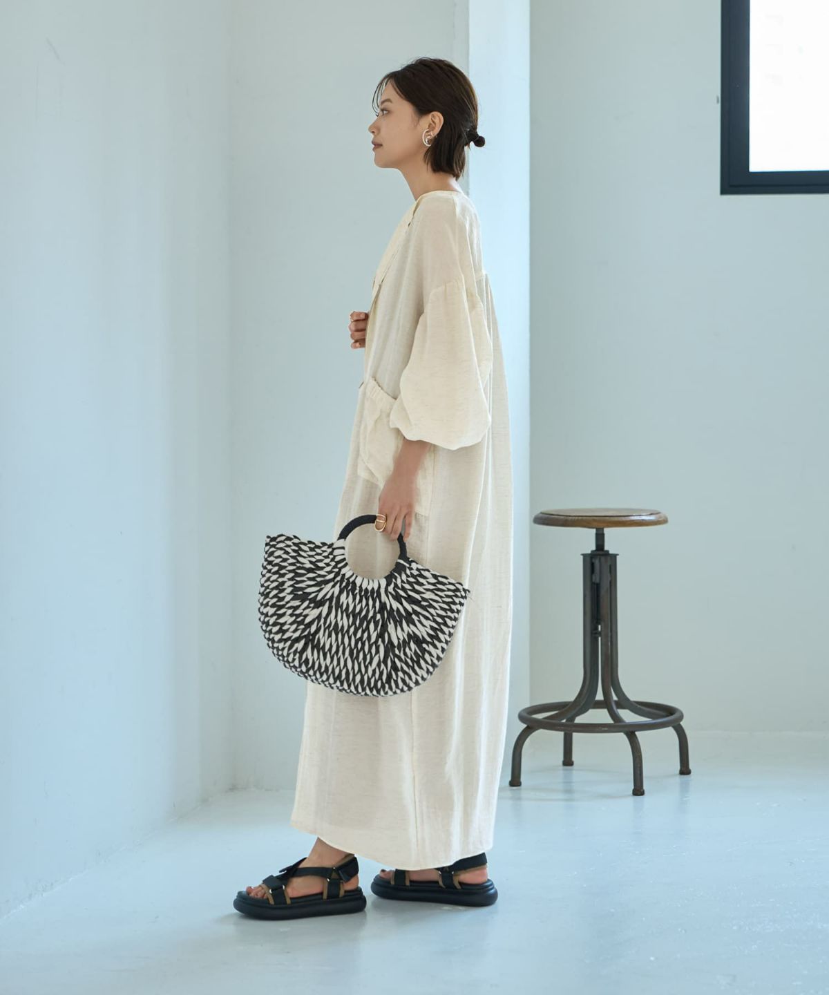 着用イメージ　167cm 02サイズ エクリュ