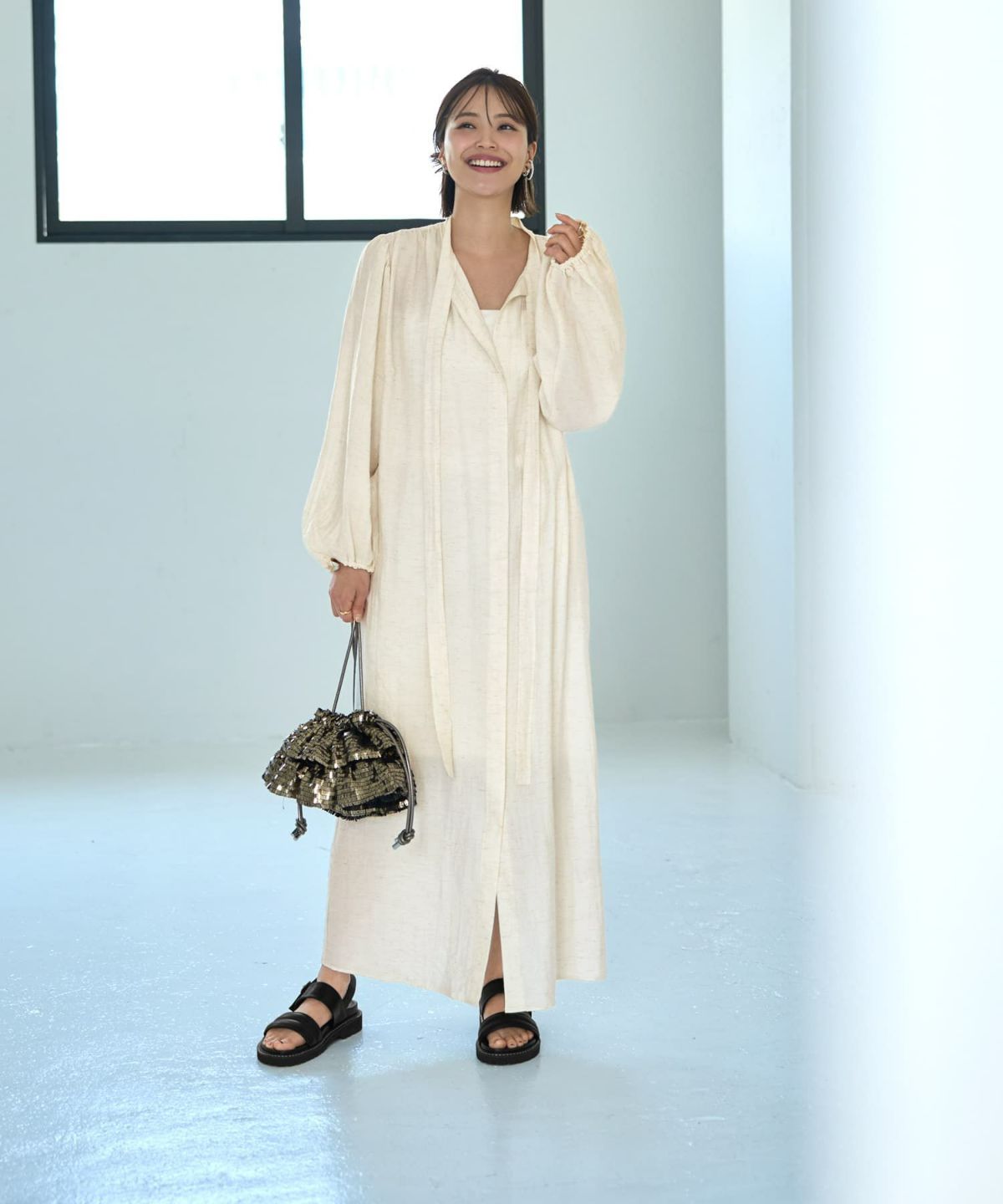 着用イメージ　167cm 02サイズ　エクリュ