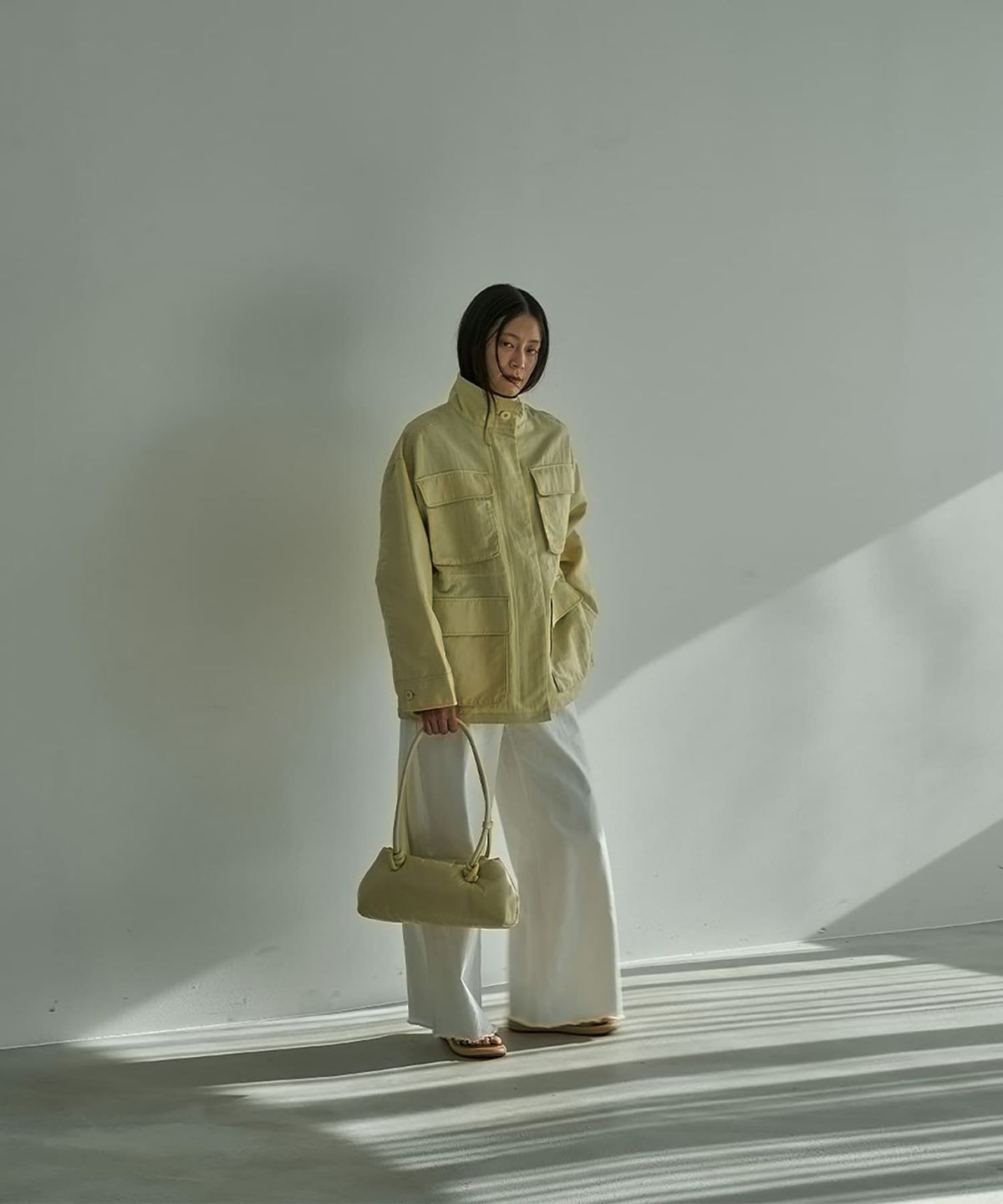 着用イメージ 164cm BUTTER YELLOW	