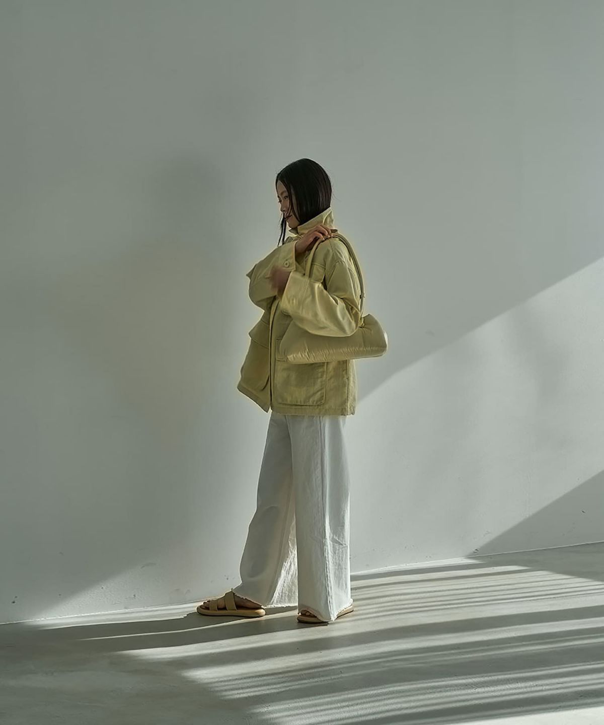 着用イメージ 164cm BUTTER YELLOW	